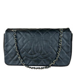 Chanel Black Leather Ultimate Stitch Single Flap Bag 2010