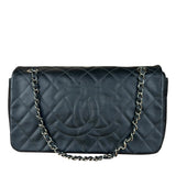 Chanel Black Leather Ultimate Stitch Single Flap Bag 2010