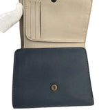 Loewe Muted Slate Blue Leather Monogram Debossed Anagram Wallet