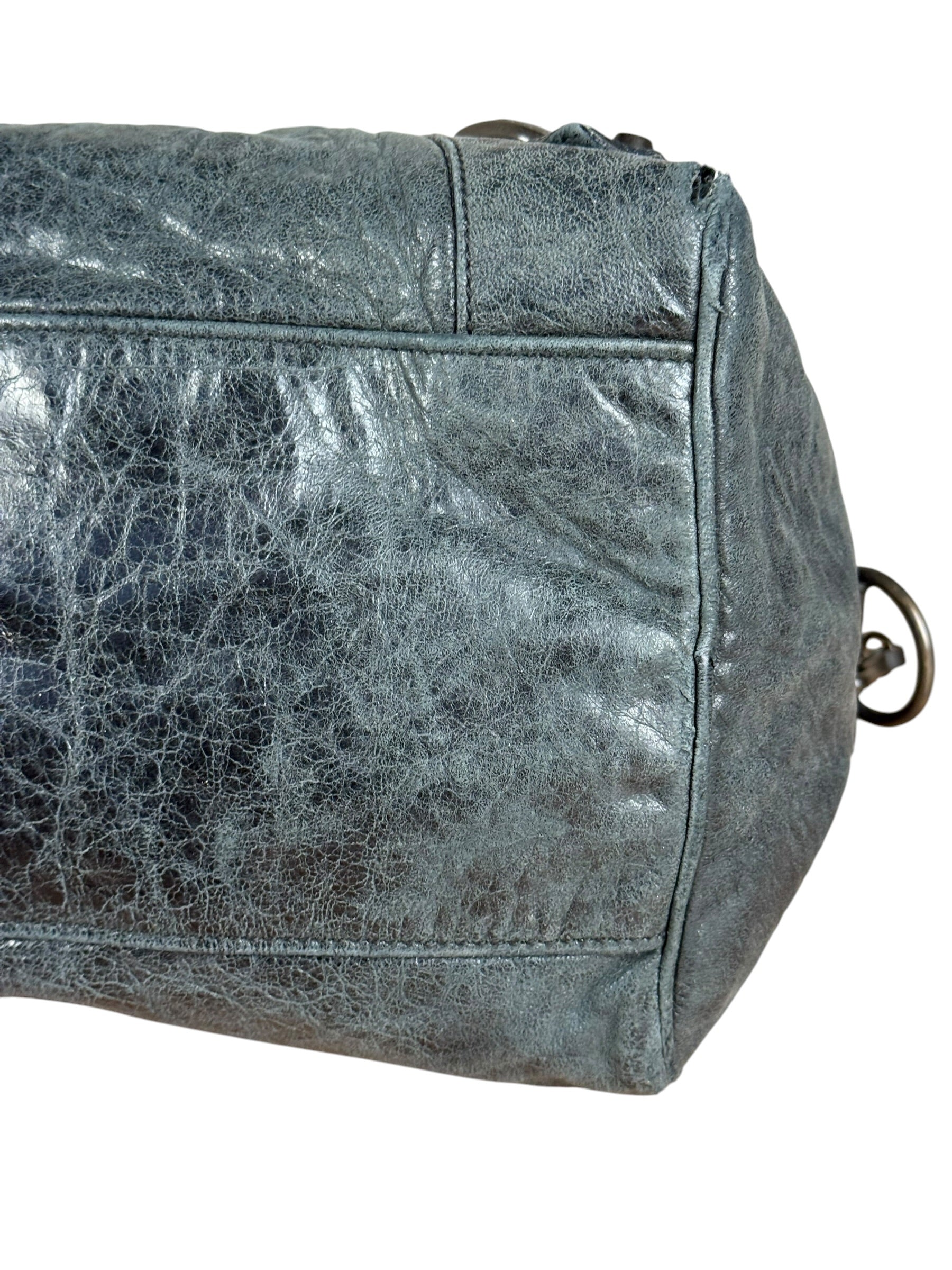 Balenciaga Vintage Dark Blue Leather Classic City Bag