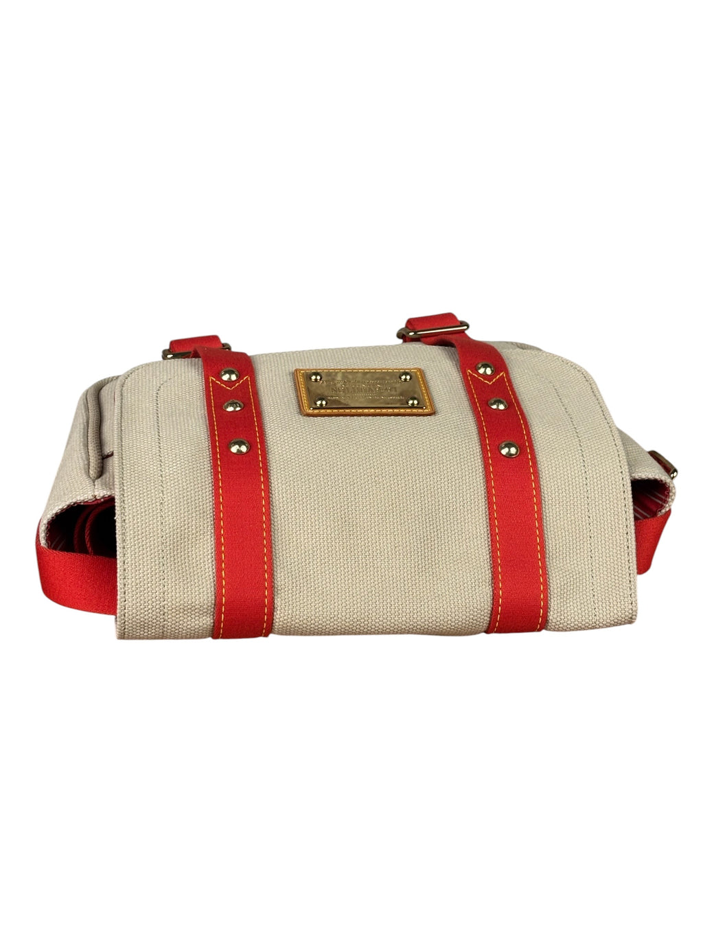 Louis Vuitton Tan/Red Canvas Antigua Besace Messenger Bag PM