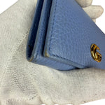 Gucci Blue Leather Marmont Card Case Wallet