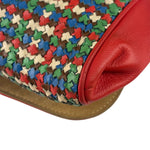 Fendi Colorblock Leather Woven Shoulder Bag