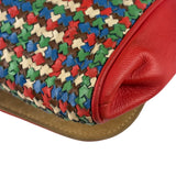 Fendi Colorblock Leather Woven Shoulder Bag