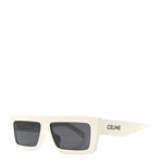 Celine Monochroms White Rectangular Sunglasses