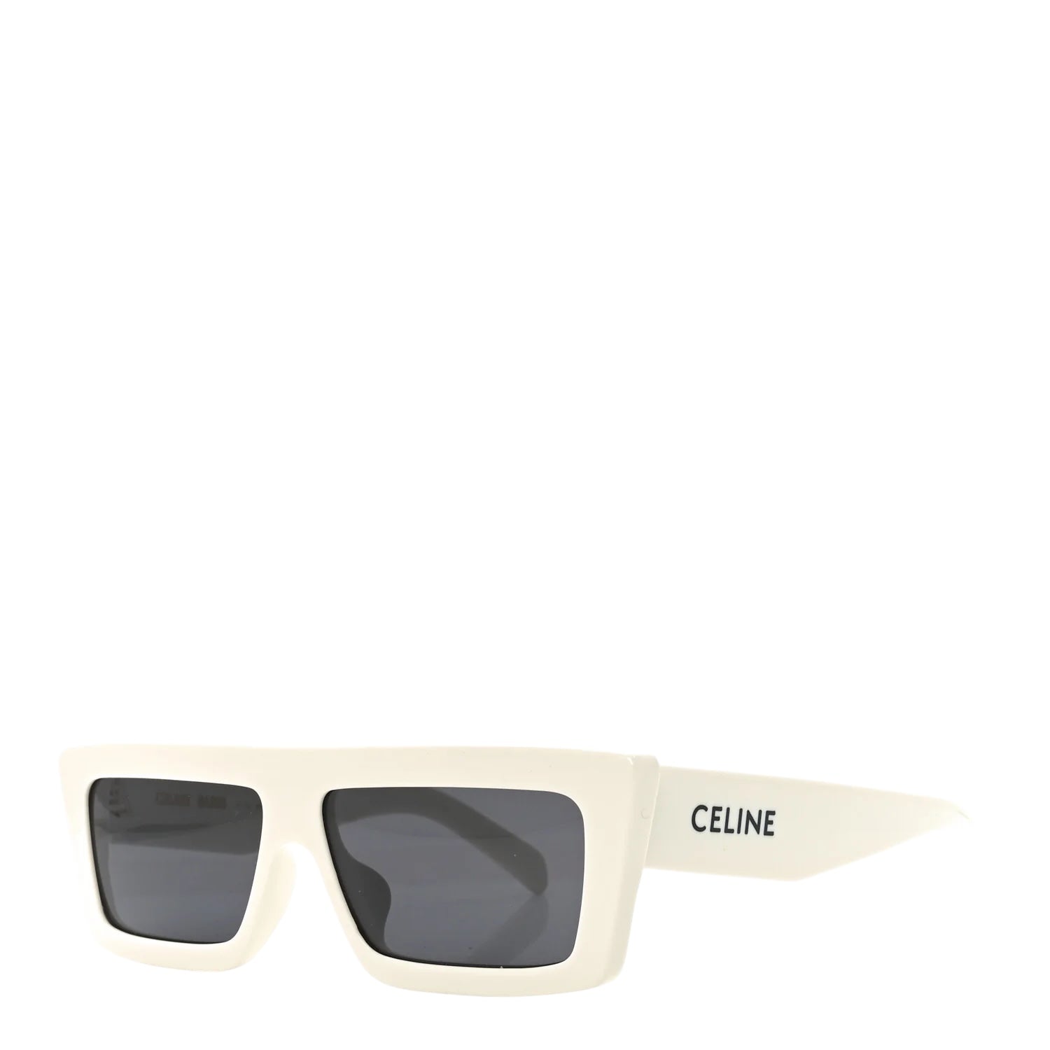 Celine Monochroms White Rectangular Sunglasses