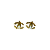 Chanel CC Logo Gold Clip-On Earrings
