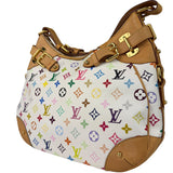 Louis Vuitton White Murakami Greta Hobo Shoulder Bag