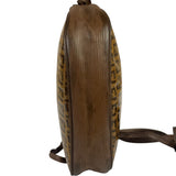 Fendi Vintage Brown PVC Leather Zucca Crossbody Bag