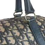 Christian Dior Vintage Navy Blue Trotter Oblique Bowling Boston Hand Bag