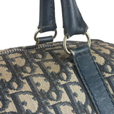 Christian Dior Vintage Navy Blue Trotter Oblique Bowling Boston Hand Bag