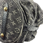 Louis Vuitton Black Denim Mahina Hobo Bag XL