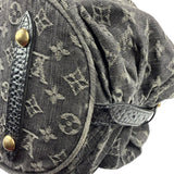 Louis Vuitton Black Denim Mahina Hobo Bag XL