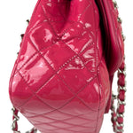 Chanel Hot Pink Large Patent Leather Double Flap Shoulder Bag 2014