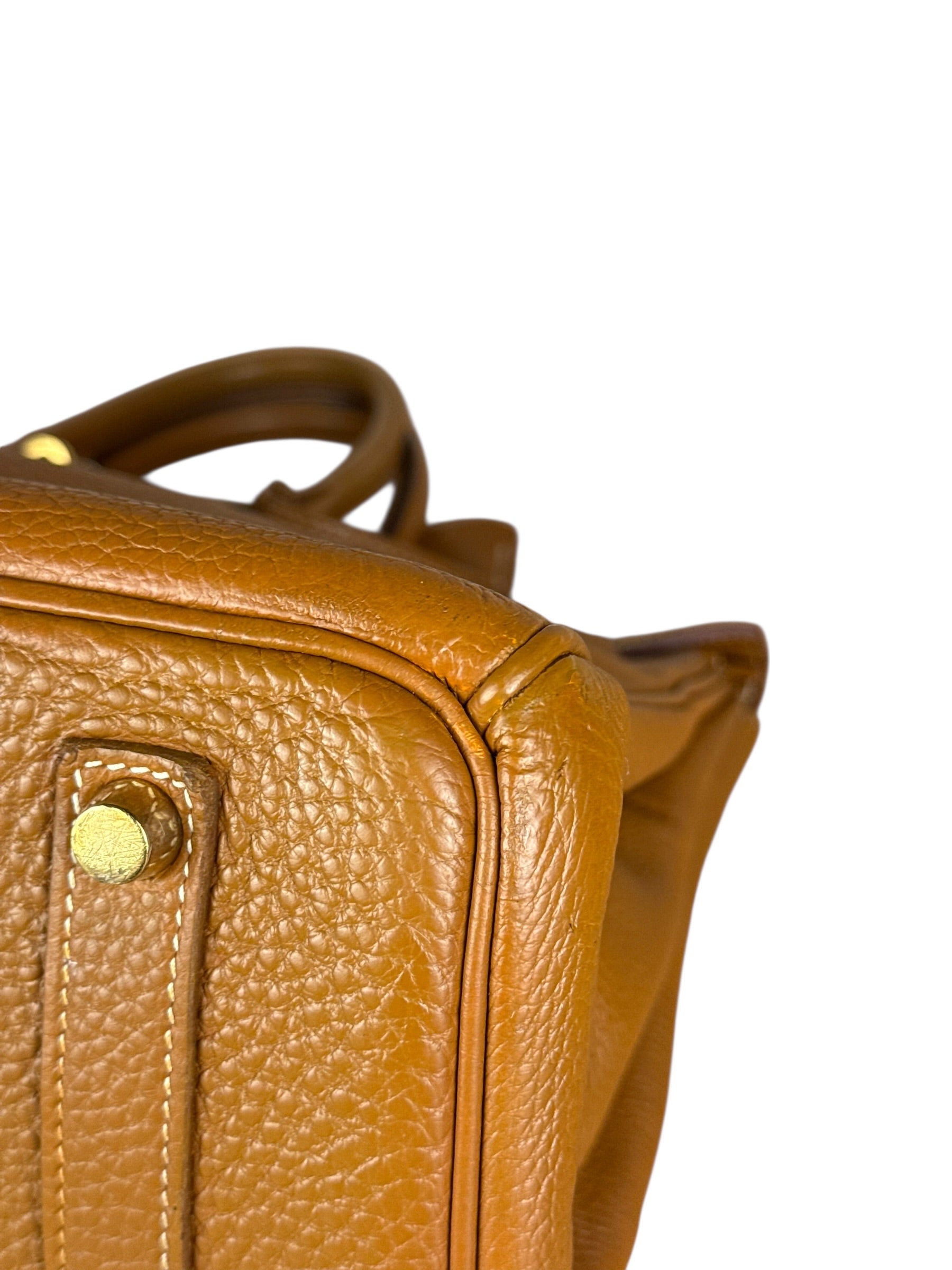 Hermes Birkin 35 Gold Brown Togo Leather Handbag 2001