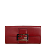 Fendi Red Leather Long Wallet