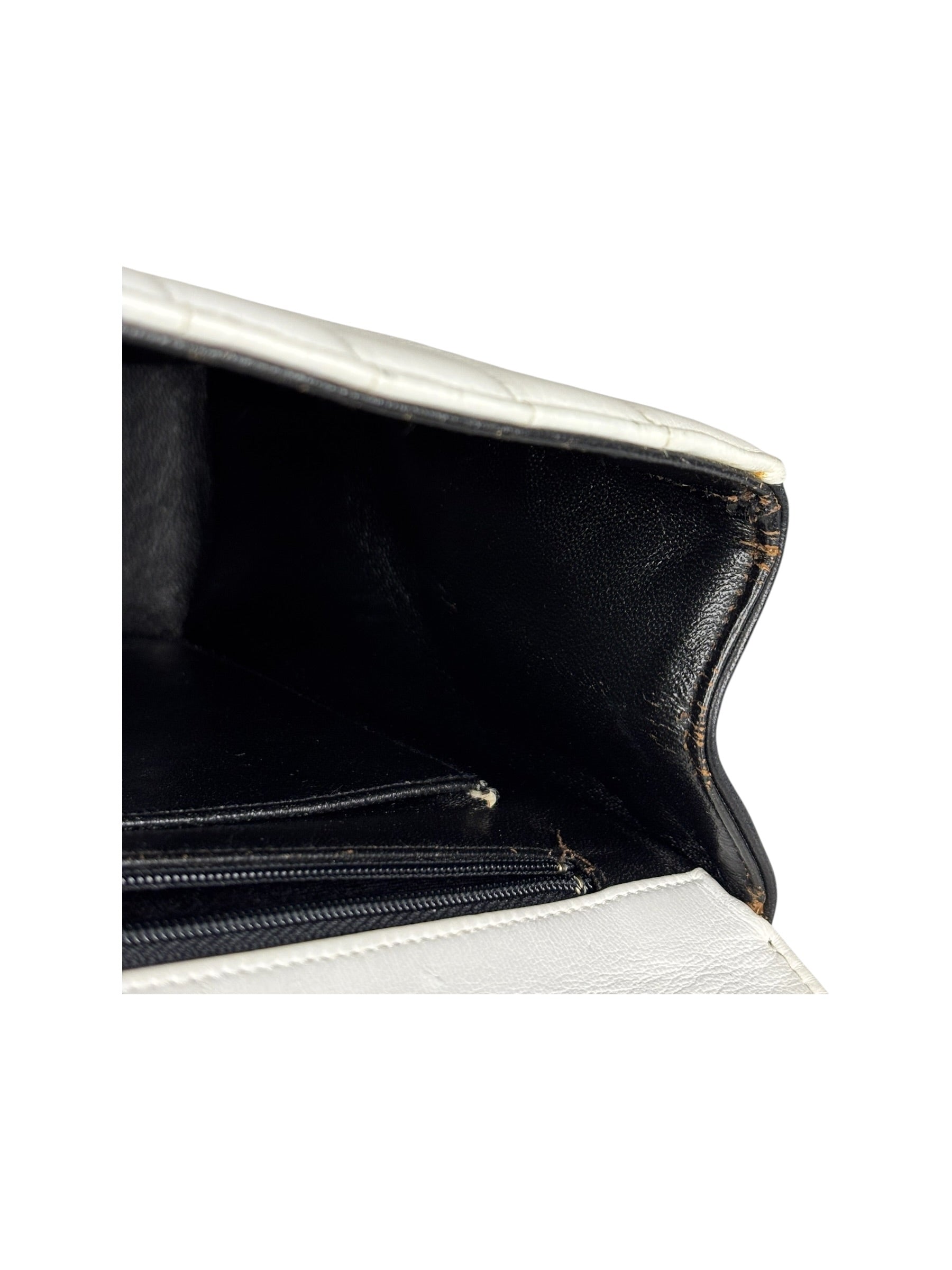 Chanel Black/White Leather Shoulder/Tote Bag 2017