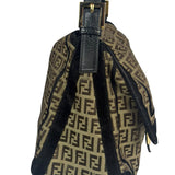 Fendi Black Trim Zucca Mamma Baguette