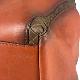 Bottega Veneta Brown Leather Intrecciato Trim Cesta Tote