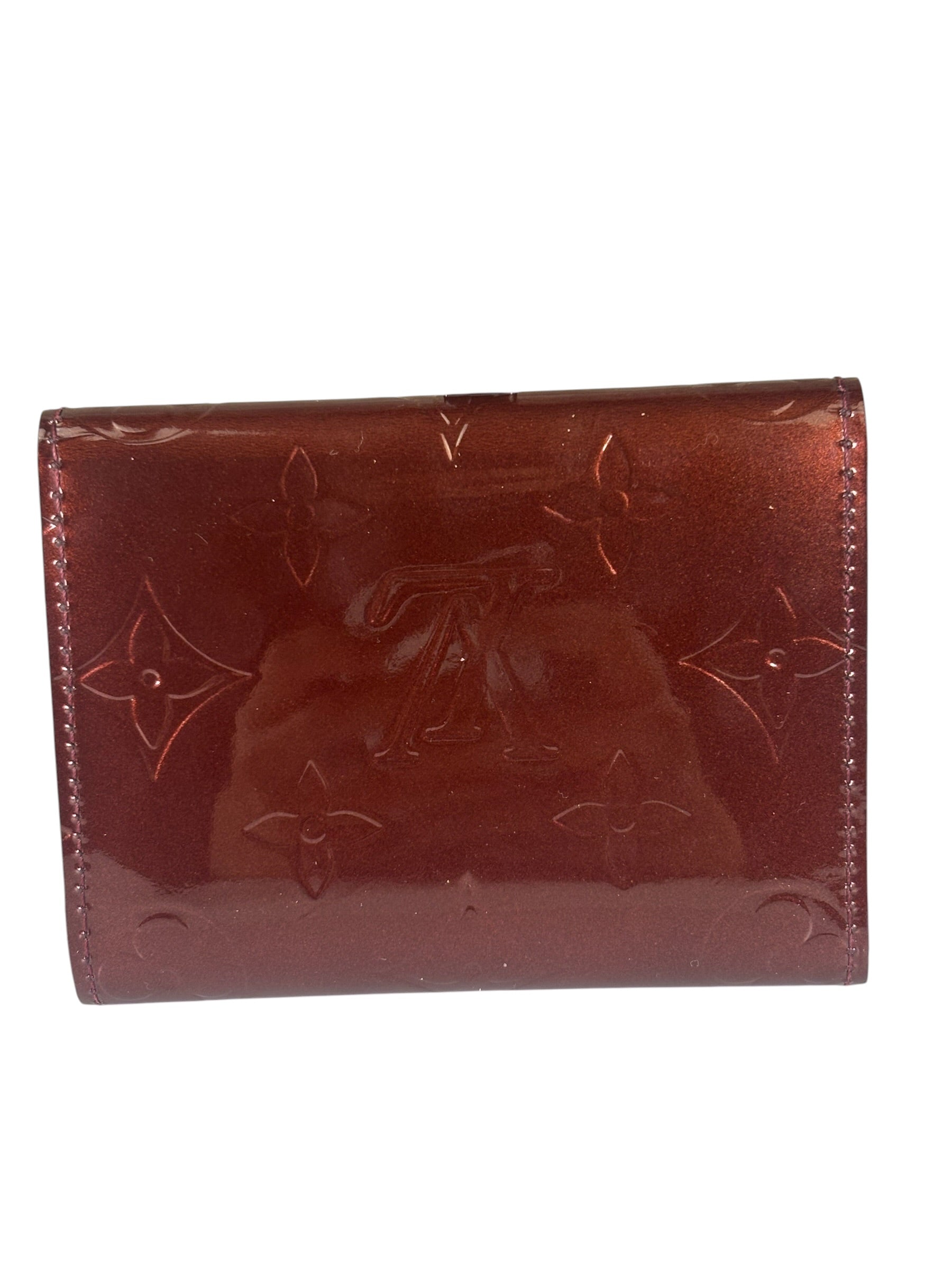 Louis Vuitton Burgundy Vernis Elise Compact Wallet
