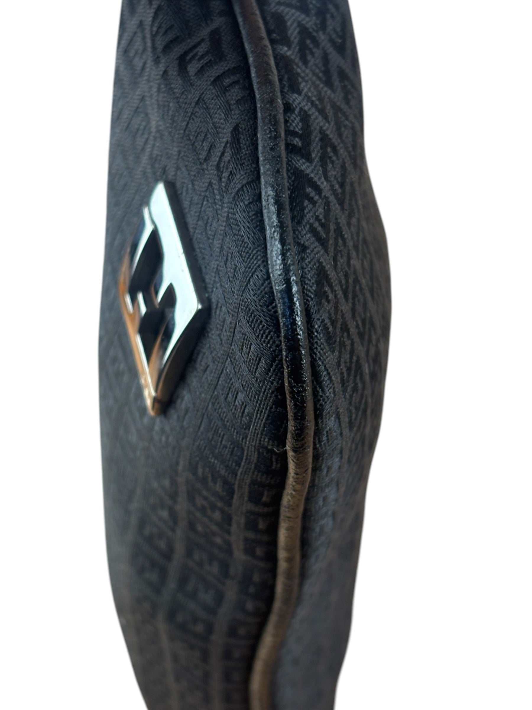 Fendi Vintage Black FF Print Pochette