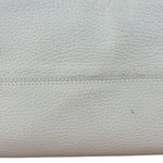 Burberry White Pebbled Leather Shoulder Bag