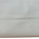 Burberry White Pebbled Leather Shoulder Bag