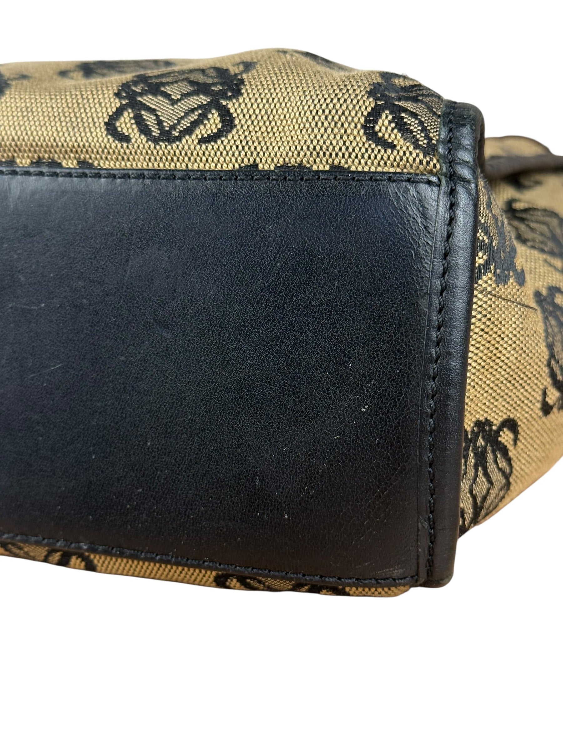 Loewe Vintage Canvas Anagram Zip Tote Bag