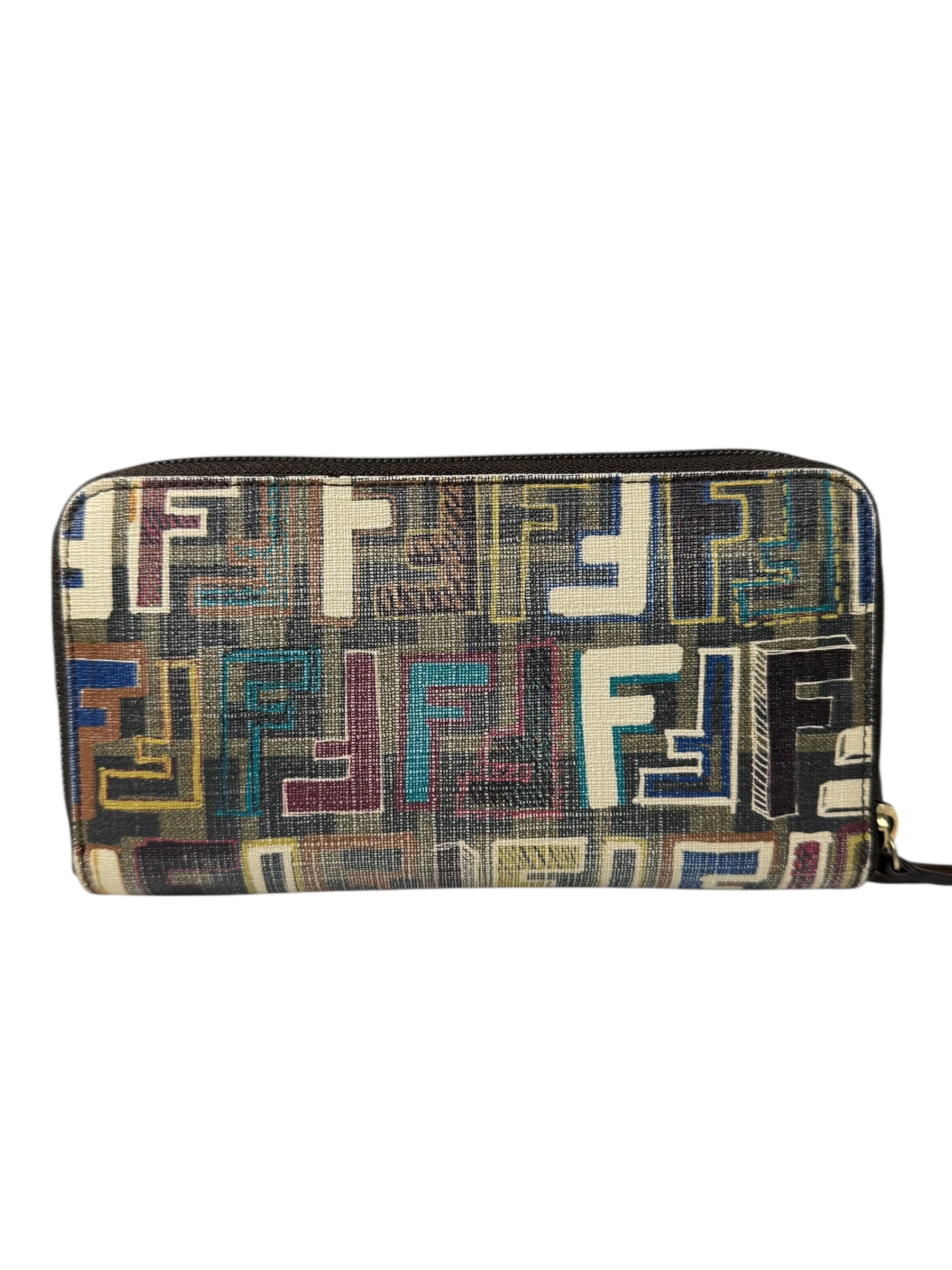Fendi Zucca Spalmati FF Multicolor Long Wallet