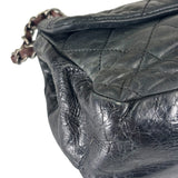Chanel Black/Grey Quilted Calfskin Matelassè Iridescent Flap Bag 2009