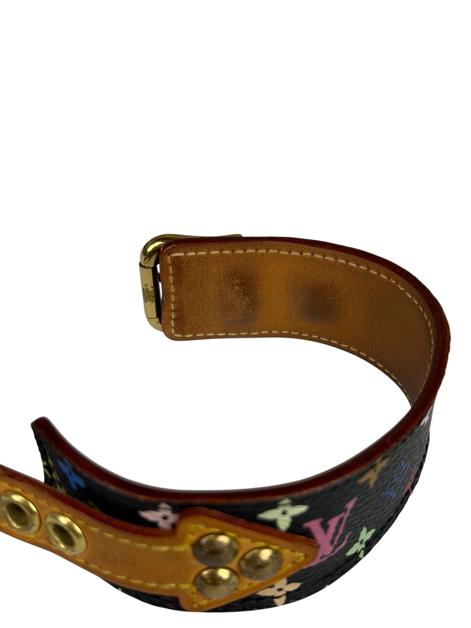 Louis Vuitton Black/Brown Multicolor-Monogram Theda Force Bracelet