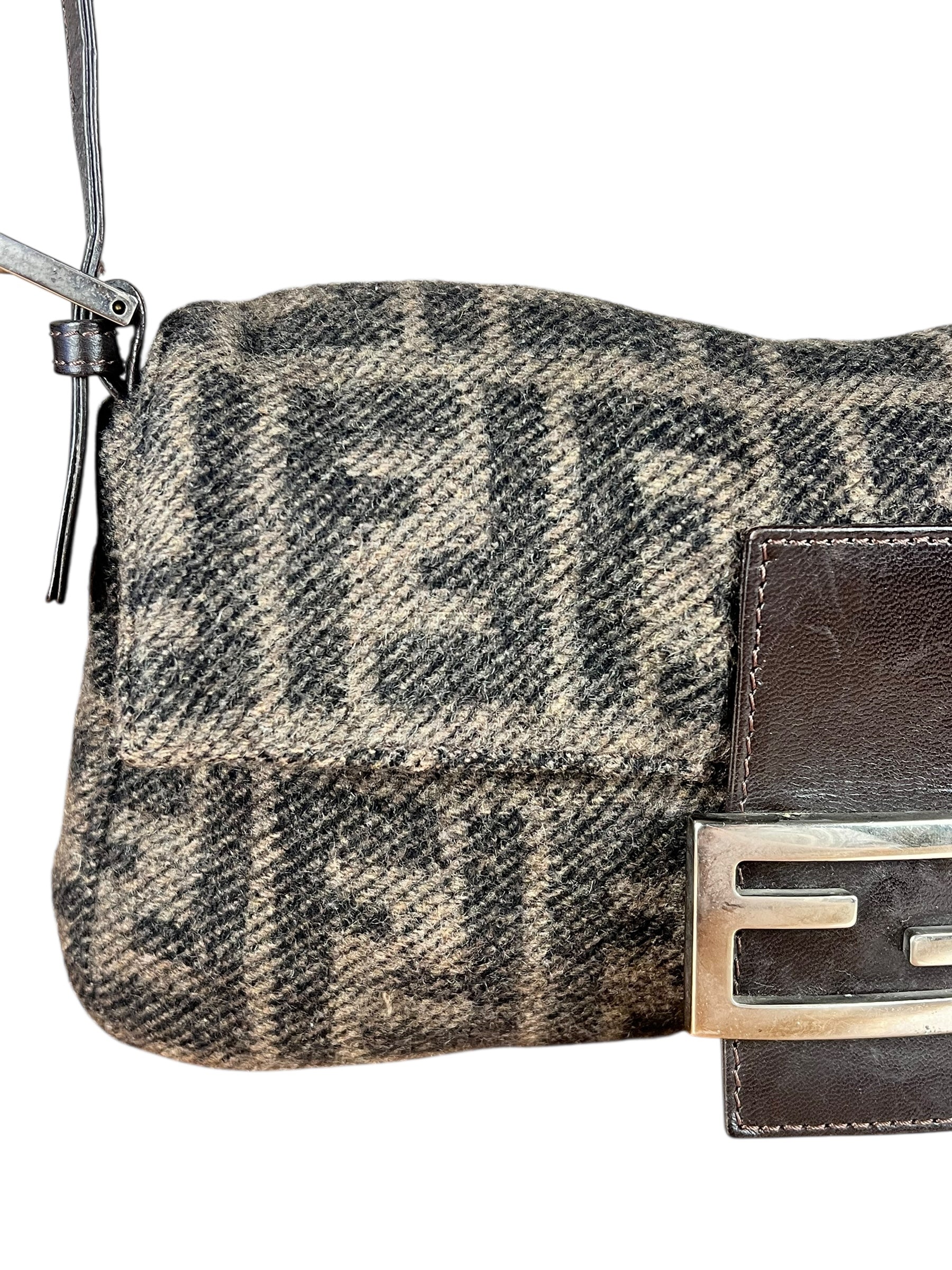 Fendi Wool Zucca Baguette