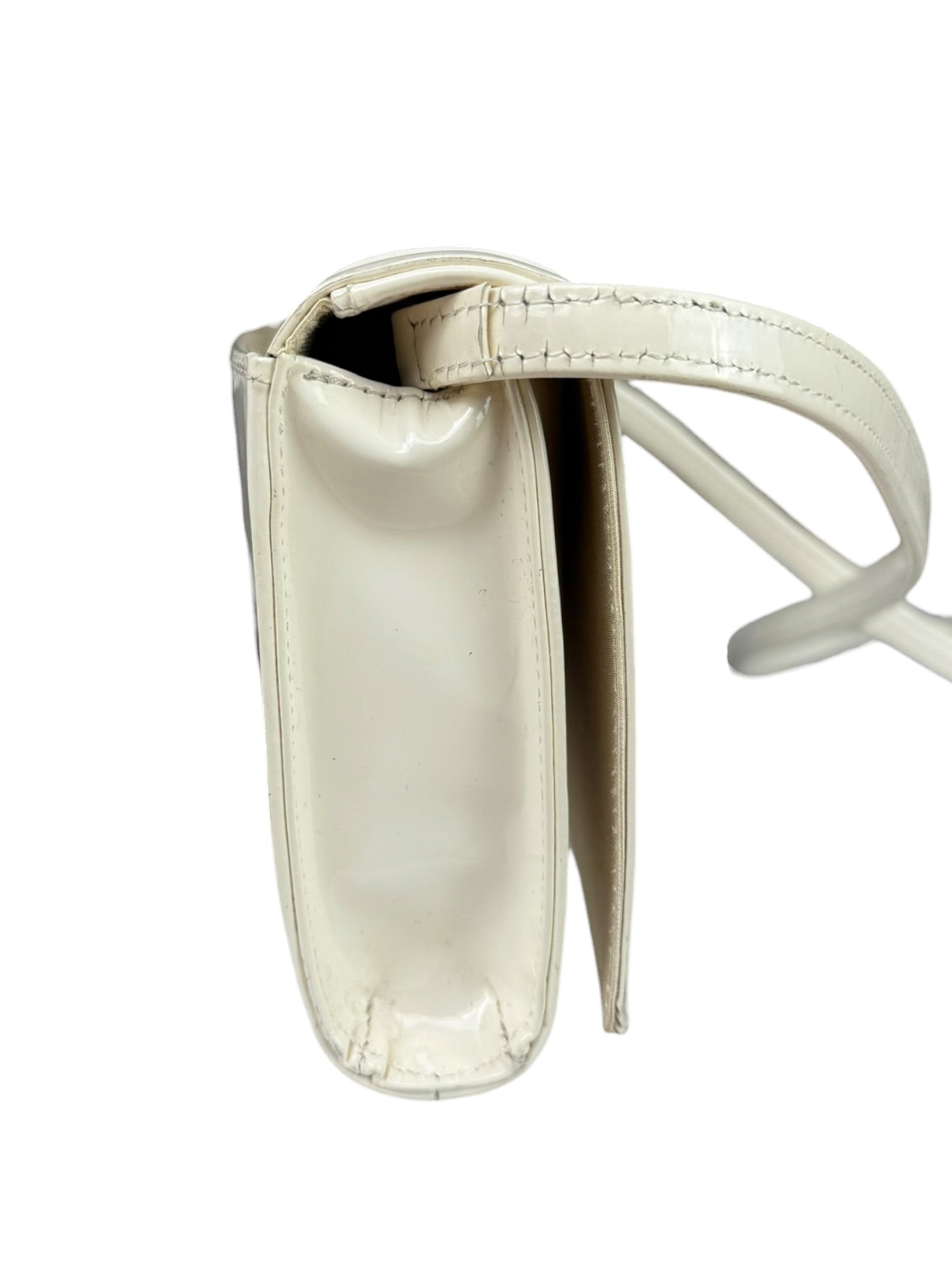 Jean Paul Gautier White Patent Leather Clutch Wallet