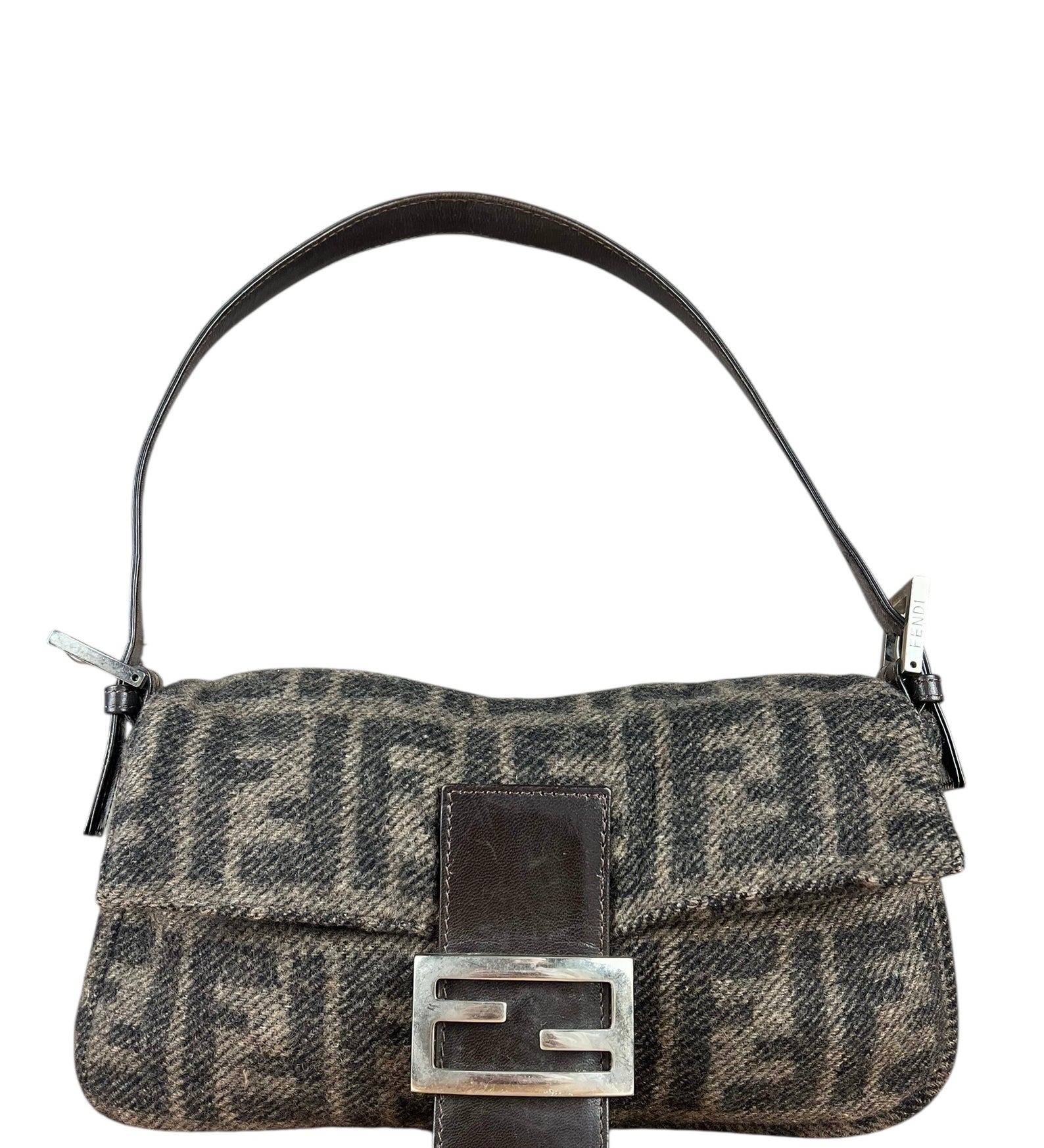 Fendi Wool Zucca Baguette