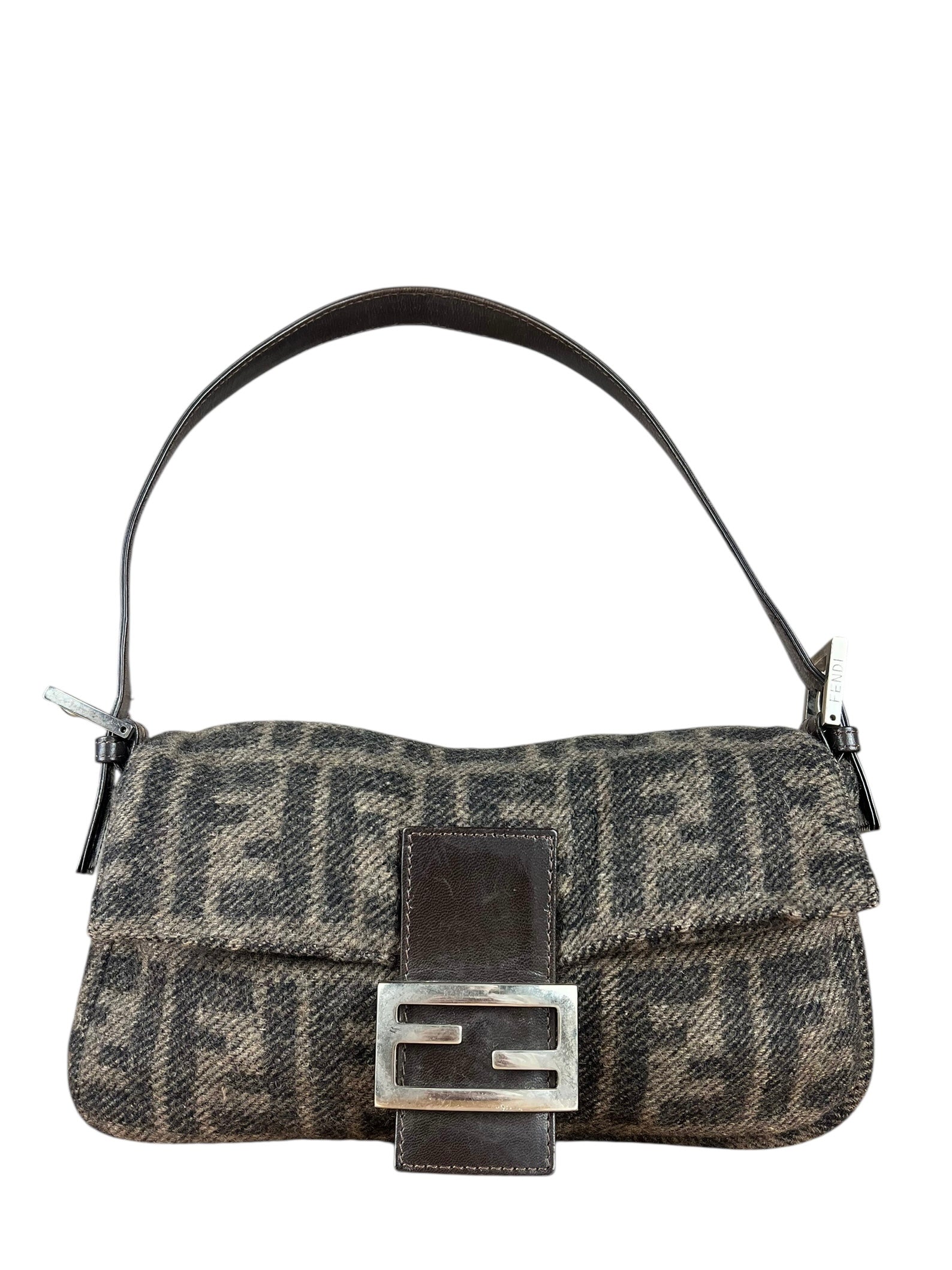 Fendi Wool Zucca Baguette