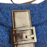 Fendi Vintage Blue Cashmere Baguette