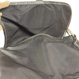 Damaged Prada Vintage Black Tessuto Nylon Leather Trim Saddle Flap Shoulder Bag