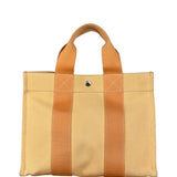Hermes Bicolor Woven Cotton Bora Bora Canvas Tote Bag PM