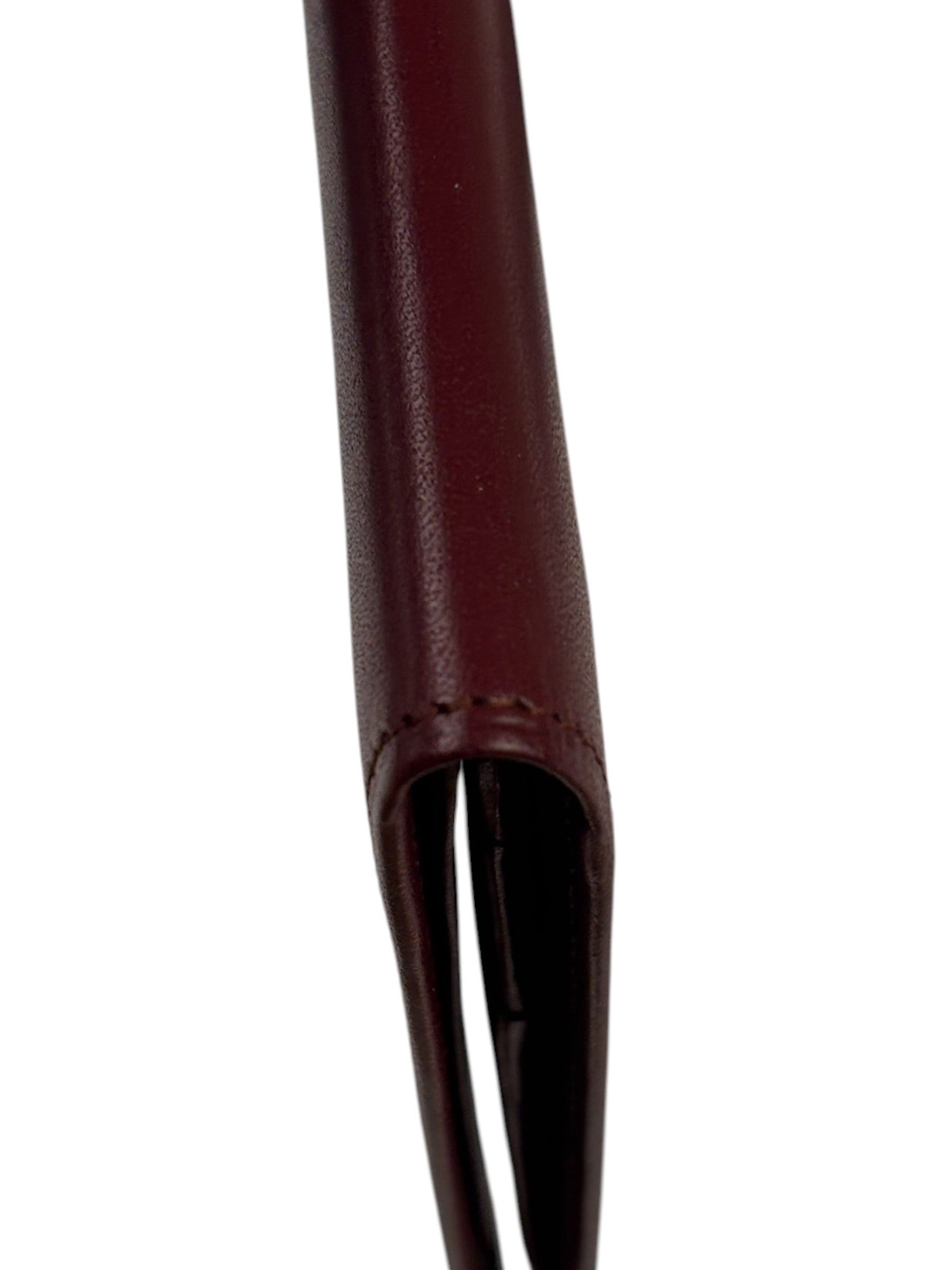 Cartier Vintage Burgundy Leather Bordeaux Bi-Fold Long Wallet
