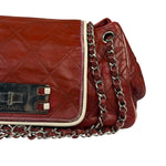 Chanel Burgundy East West Accordion Flap Bag