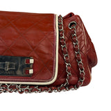 Chanel Burgundy East West Accordion Flap Bag