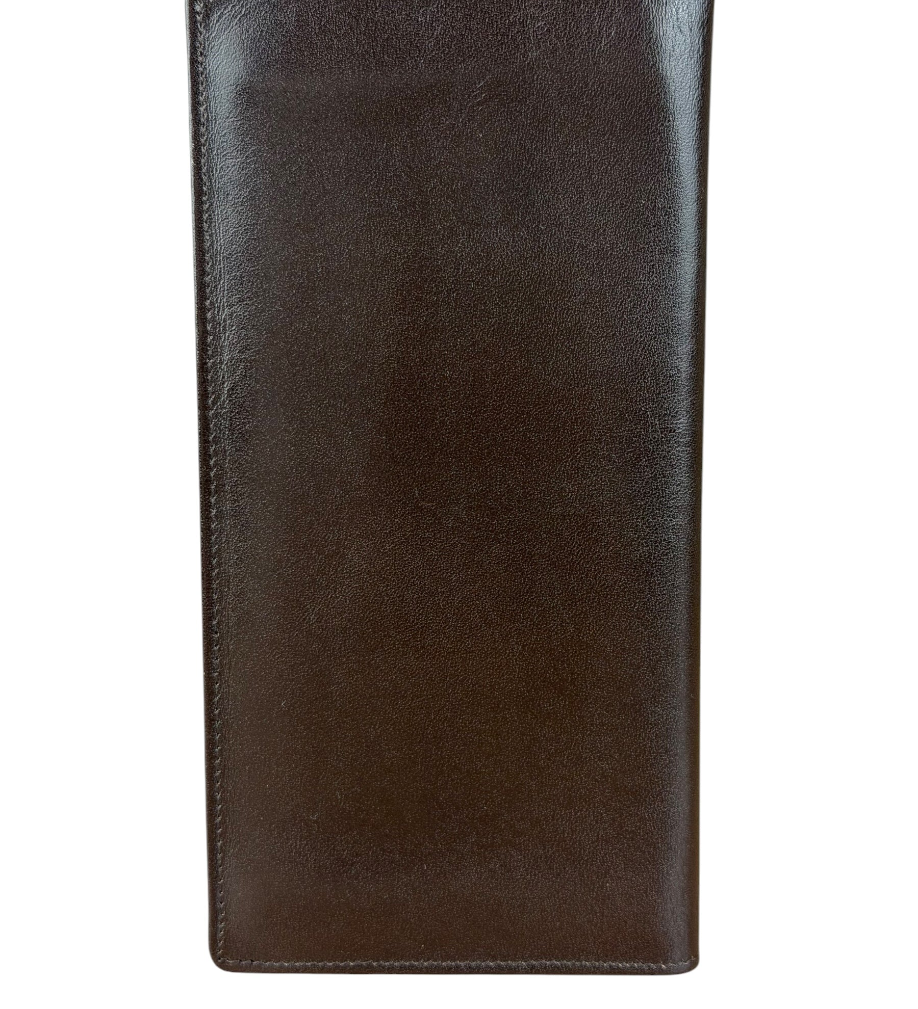 Christian Dior Brown Leather Bifold Checkbook Wallet