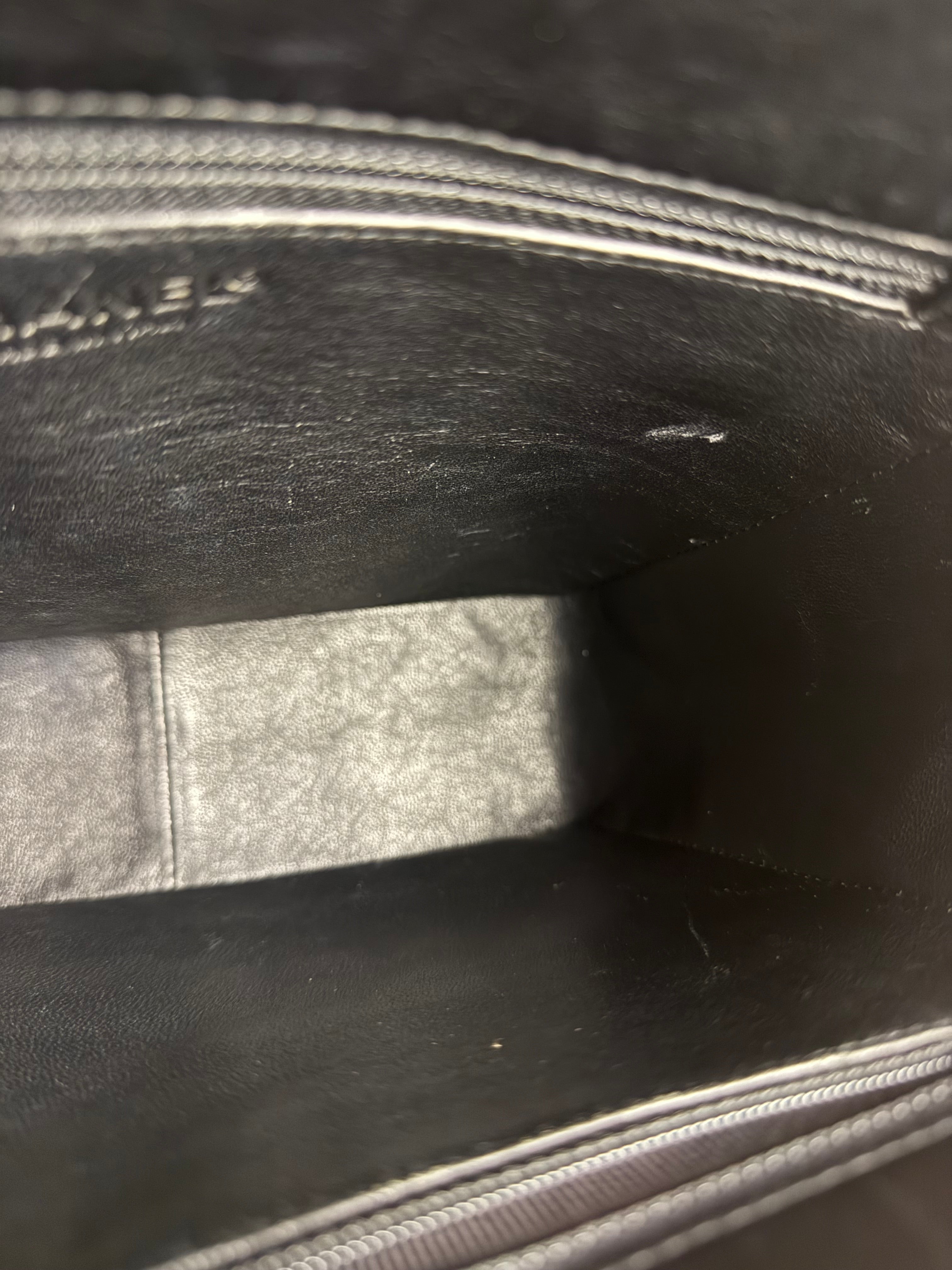 Chanel Black Patent Chocolate Bar Tote Bag 2002