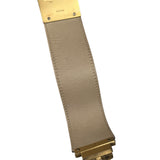 Ferragamo Gancini Wide Leather Cuff Bracelet