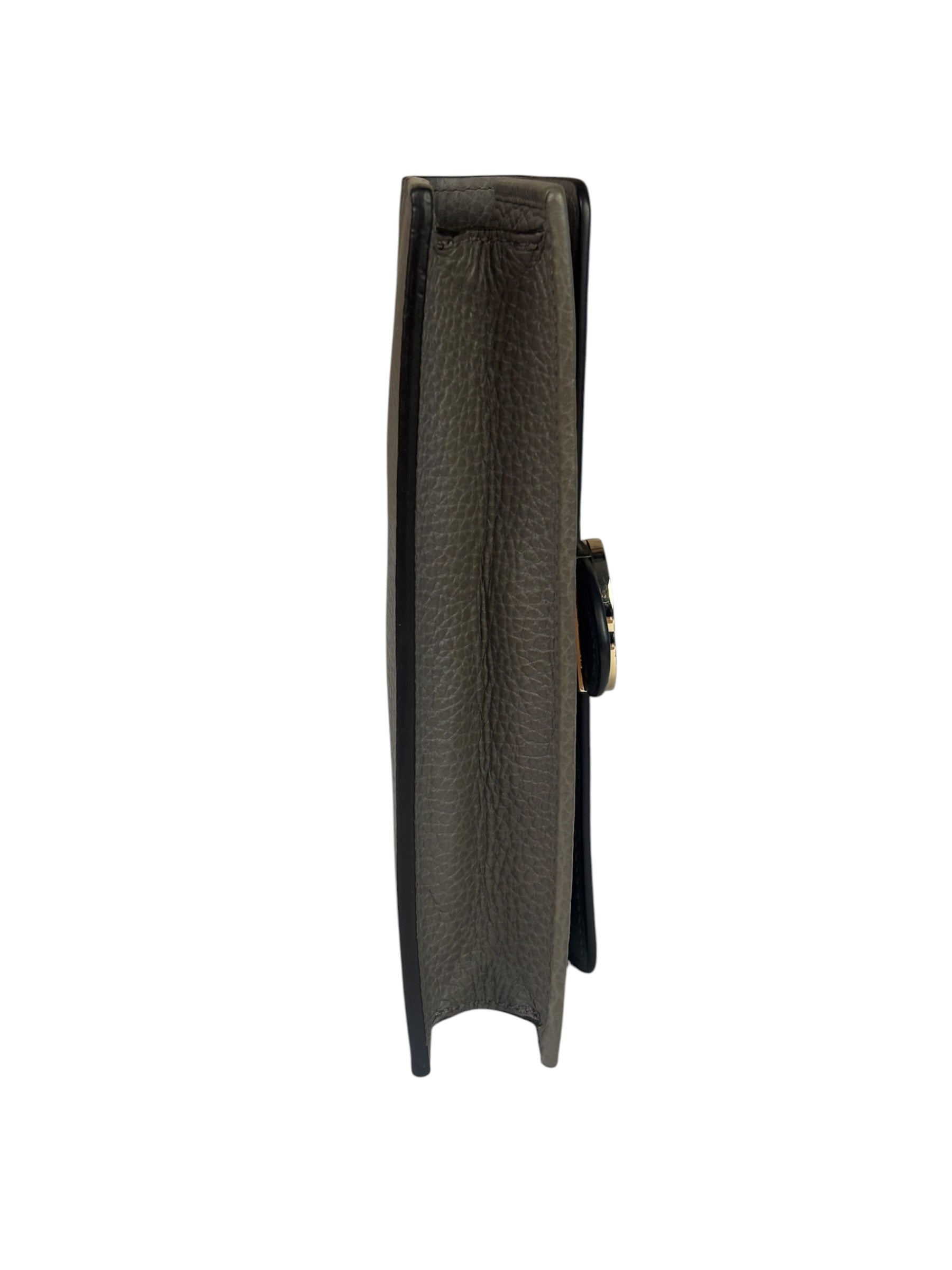 Gucci Grey Leather Wallet On Chain
