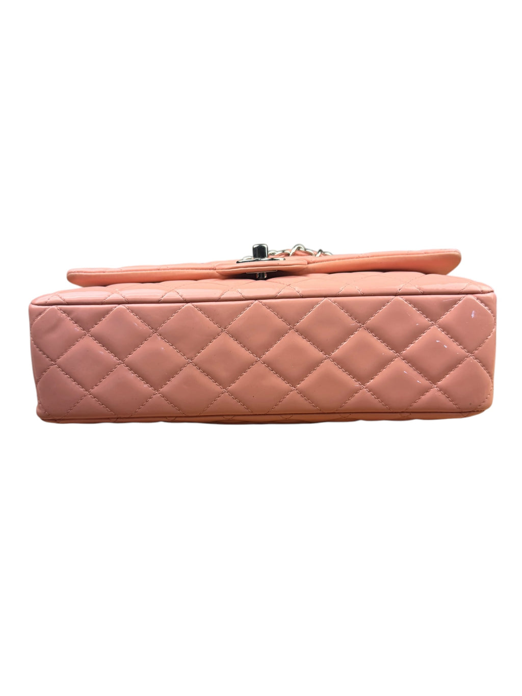 Chanel Baby Pink Quilted M Double Patent Flap 2013