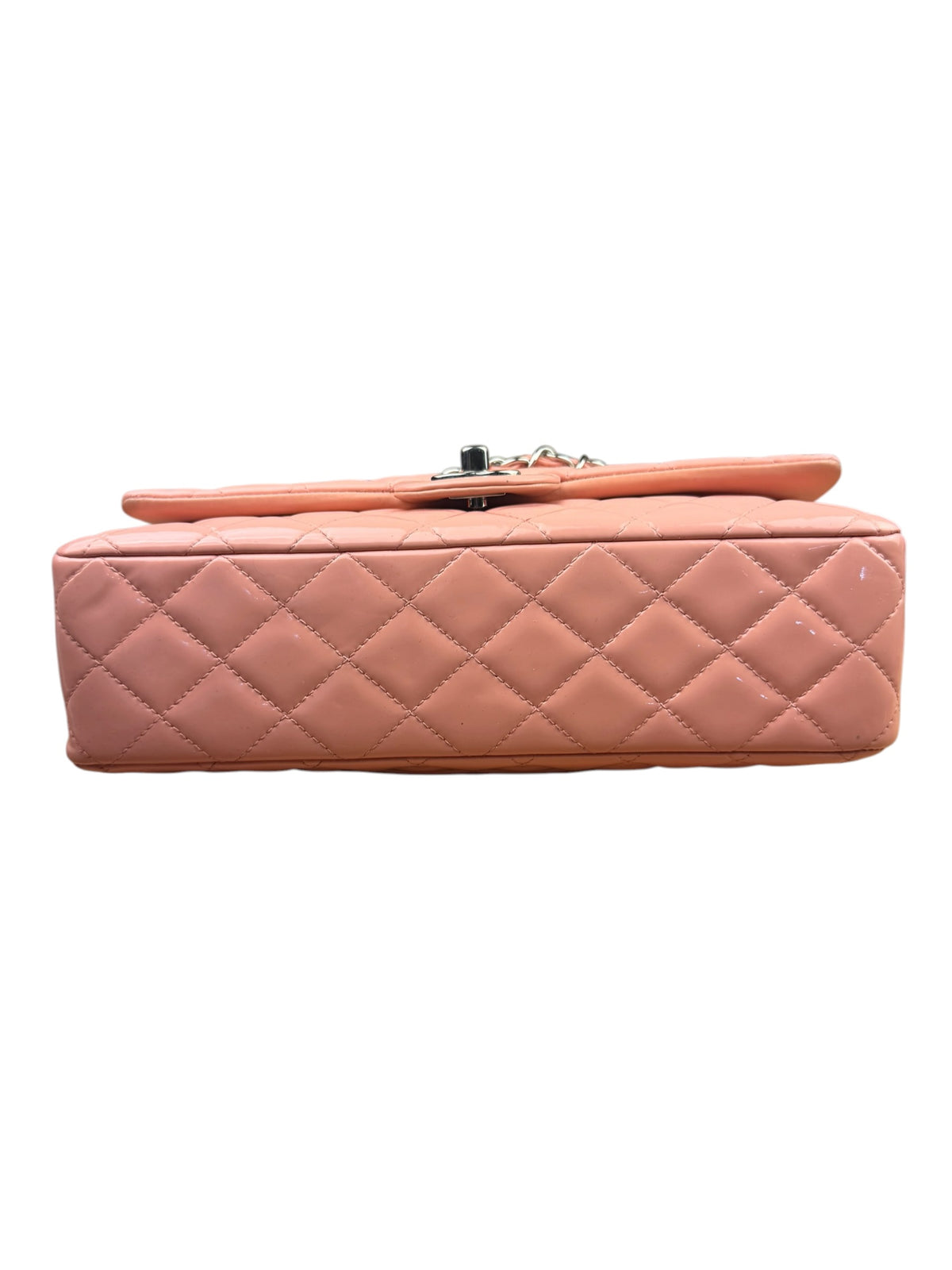 Chanel Baby Pink Quilted M Double Patent Flap 2013