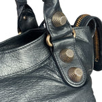 Balenciaga Vintage Navy Leather City Two-Way Bag
