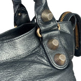 Balenciaga Vintage Navy Leather City Two-Way Bag