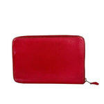 Hermes Rouge Epsom Leather Vintage Organizer Wallet